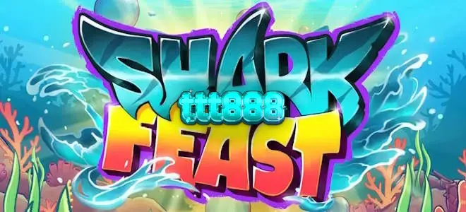 Tampilan visual slot Shark Feast dengan tema bawah laut yang meriah